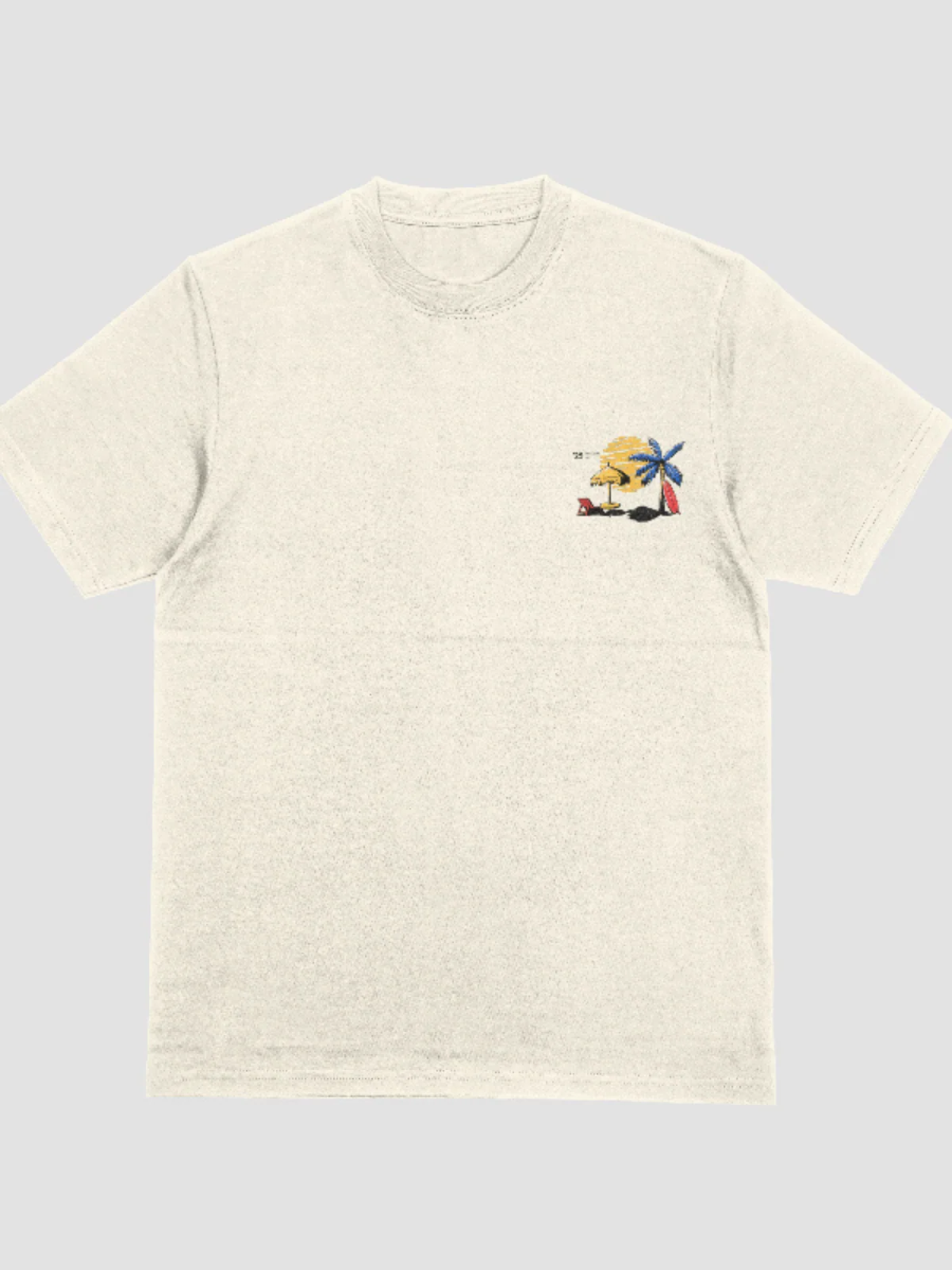 APCTY Chase the Sun Tee in bone, front view on a studio background