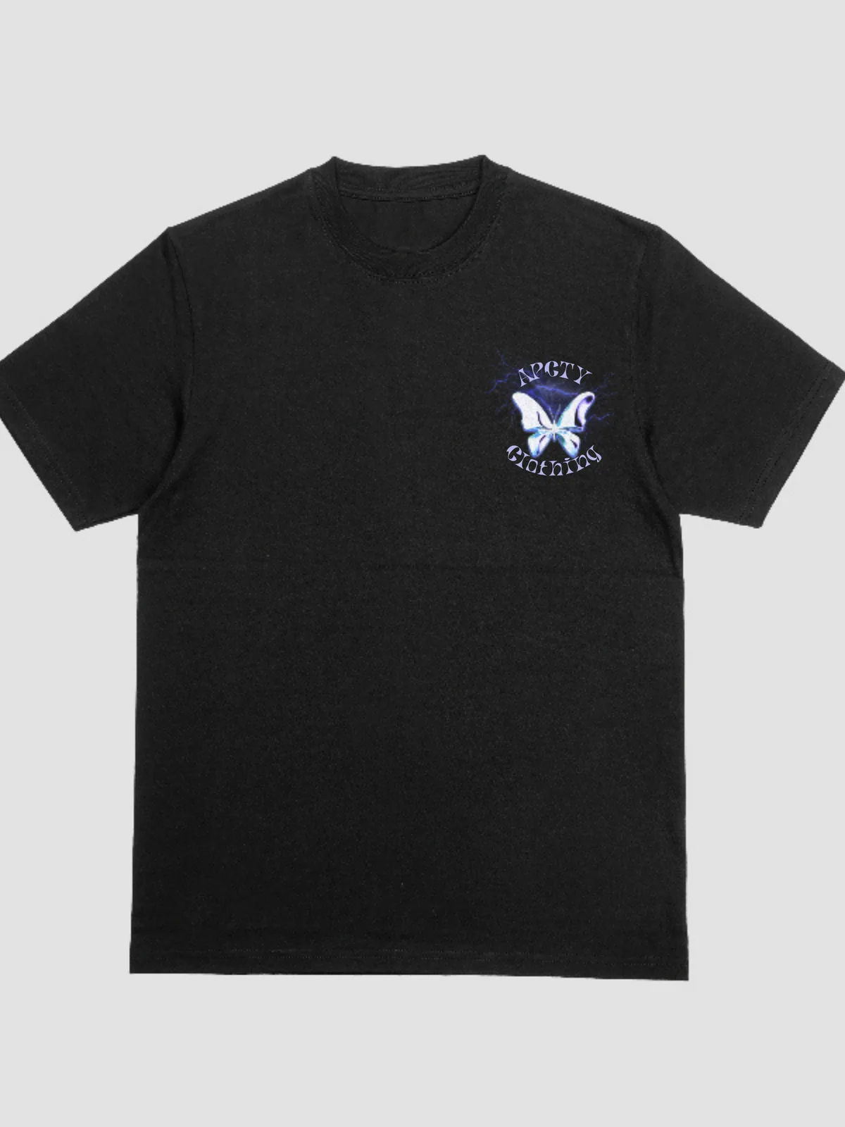 APCTY Find Peace From Within Tee in black, front view on a studio background